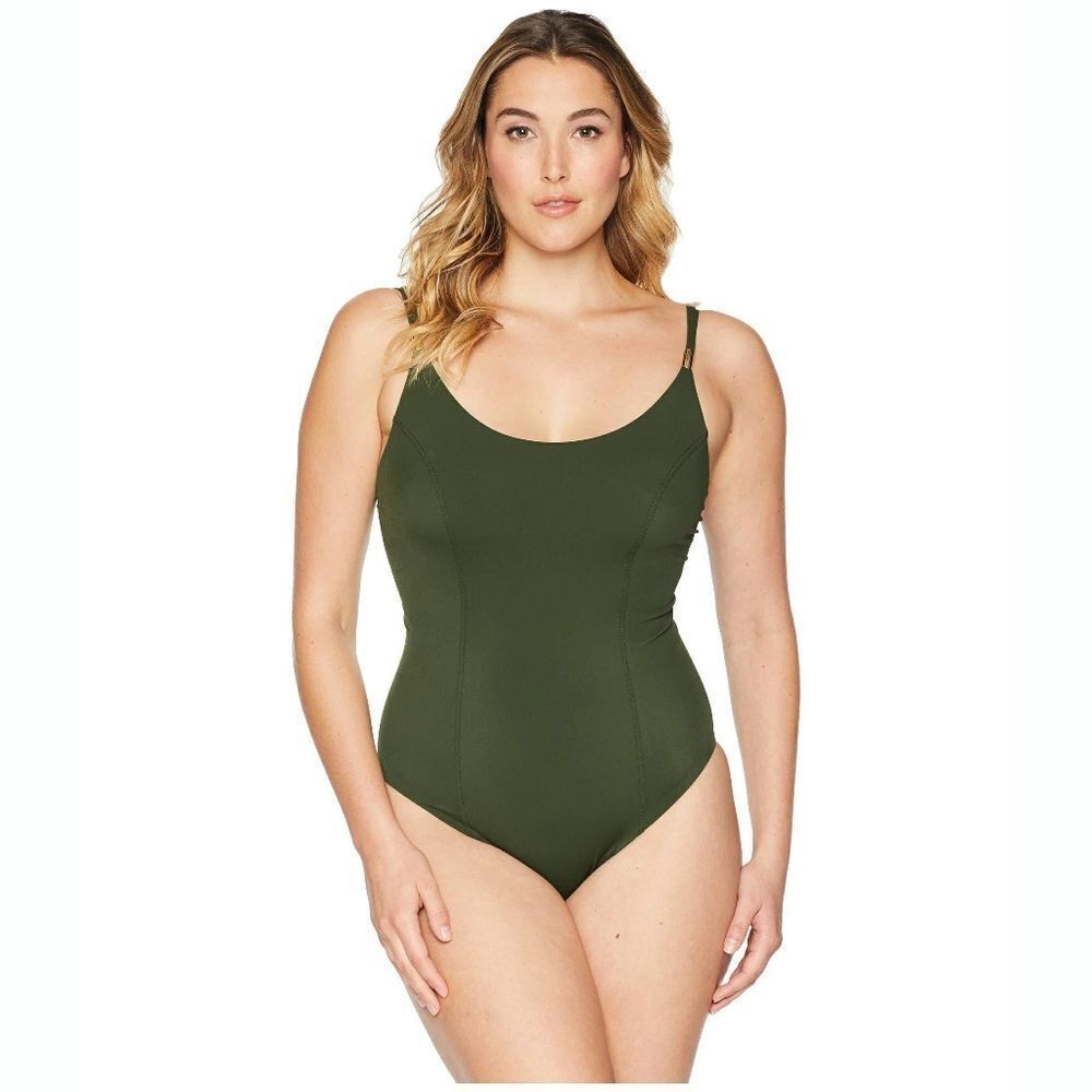 New! AMORESSA MIRACLESUIT Green Women's One-Piece Swimsuit Bathing Suit Size 6